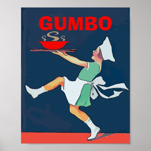 GUMBO, tjej med tarm, köks Poster (Framsidan)