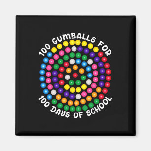 Gumbollar i 100 skoldagar magnet