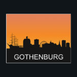 Gumenburgsilhuett, sommarsolnedgångsillustration vykort<br><div class="desc">Perfekt för den nya utskriftsdesignen. Det kan vara en fin present eller "sista hand" för att dekorera hemmet.</div>