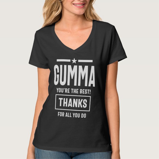Gumma, du är bäst! Mor Grandma Gift T Shirt (Framsida)
