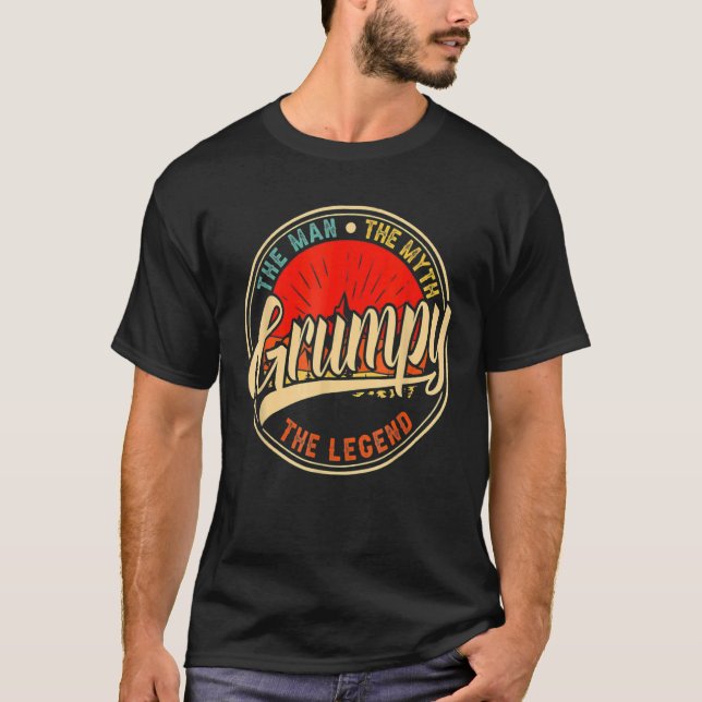 Gumma mannen myten om Legend Fars dag T Shirt (Framsida)
