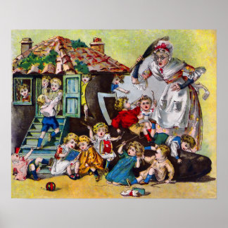 Gumma som bodde i en sko poster