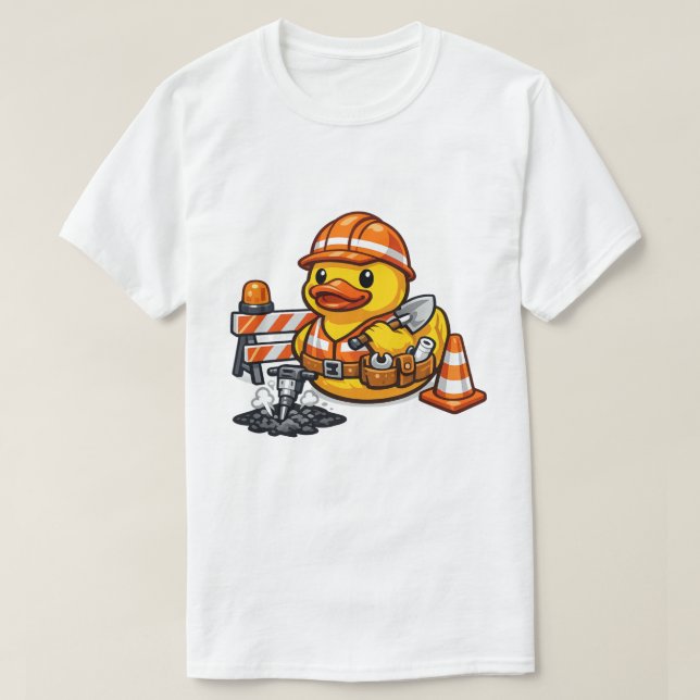 Gummand Arbetsledare På Väg T Shirt (Design framsida)