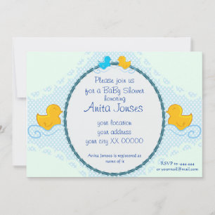 gummand baby shower-kort inbjudningar
