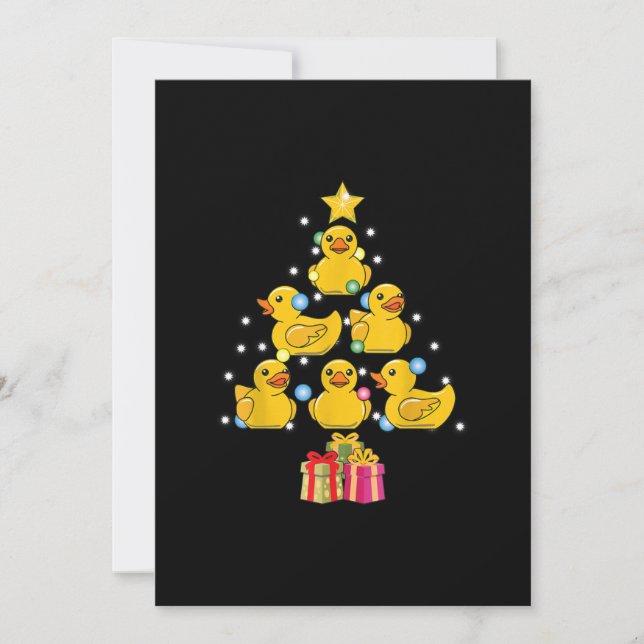 Gummand Julgran Andie Kvack Jul Inbjudningar (Framsida)