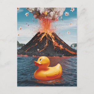 Gummand Surreal Vulkan Vykort