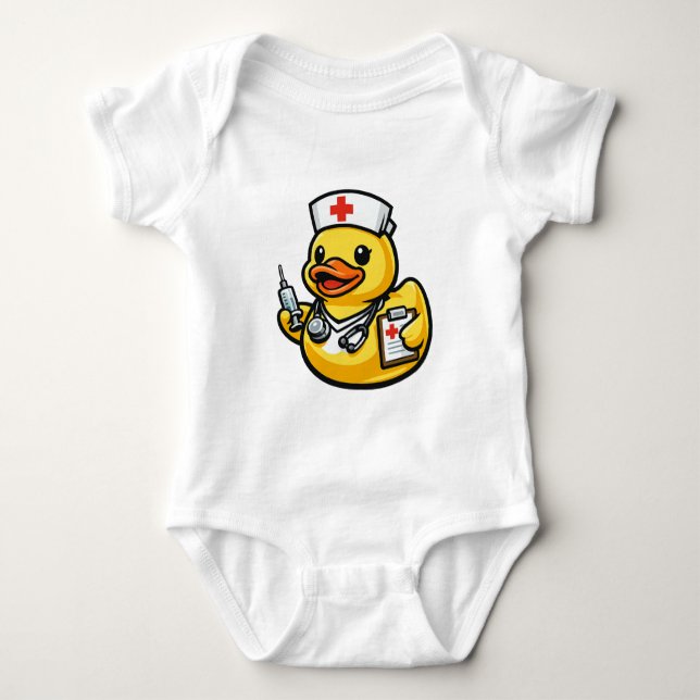 Gummand Svart Sjuksköterska T Shirt (Framsida)