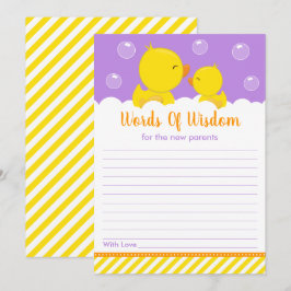 Gummanka Gul och lila ord av visdom Inbjudningar