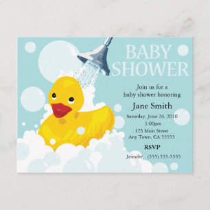 Gummi Ducky Baby Shower Inbjudan