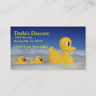 Gummi Ducky-familjen i Bath Visitkort