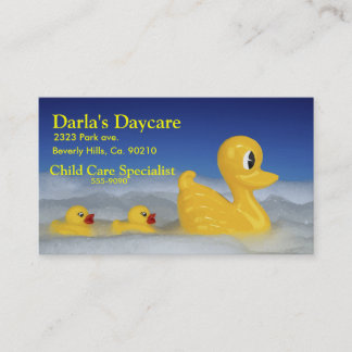 Gummi Ducky-familjen i Bath Visitkort