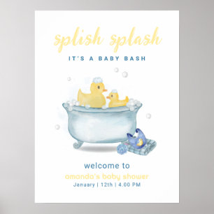 Gummi Mamma Anka Badkar Baby Shower Välkommen  Poster