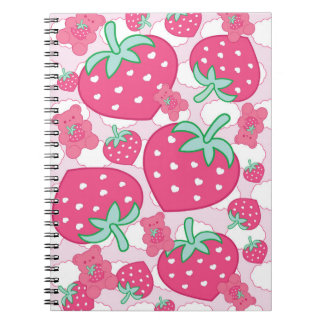 Gummi Sweet Strawberry Heart Notebook Anteckningsbok