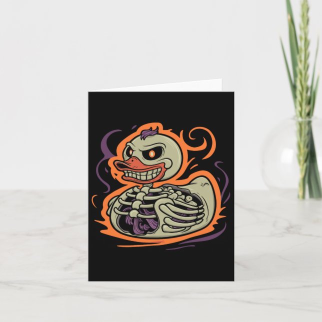 Gummiank Skelett Gummiank Kostym Fest  Kort (Framsida)