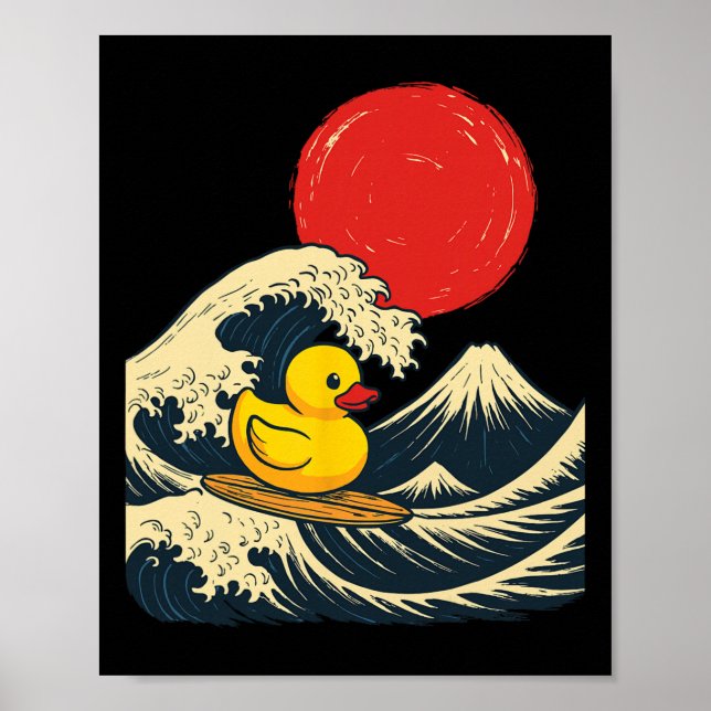 Gummiank Surfing Japanska _3  Poster (Framsidan)
