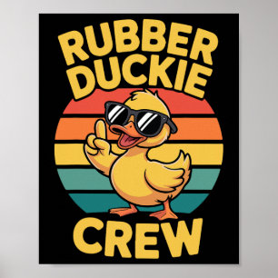 Gummianka Besättning Kärlek Ankor Retro Vintage Poster