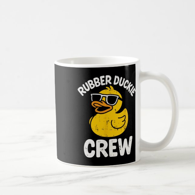 Gummianka Besättning Rolig Gul Anka Cool Squad Ma Kaffemugg (Höger)