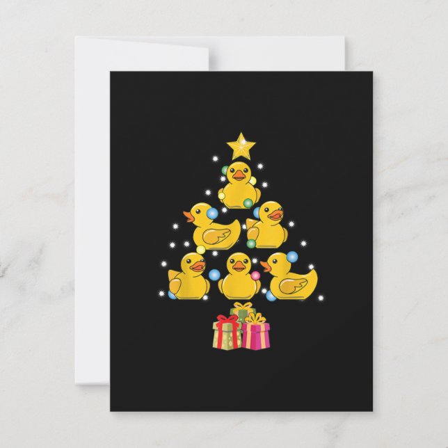 Gummianka julgran Ankie kvack jul Inbjudningar (Framsida)