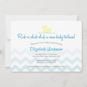 Gummiankebarn Babyshower-inbjudan Inbjudningar