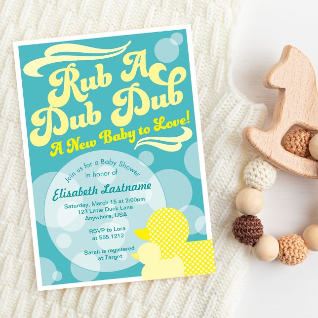 Gummiankebarnvask Invitation Inbjudningar (Skapare uppladdad)