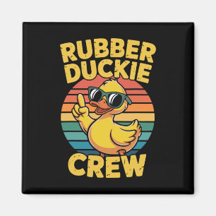 Gummiankling Crew Retro Anka Vintage Anka Rolig Magnet