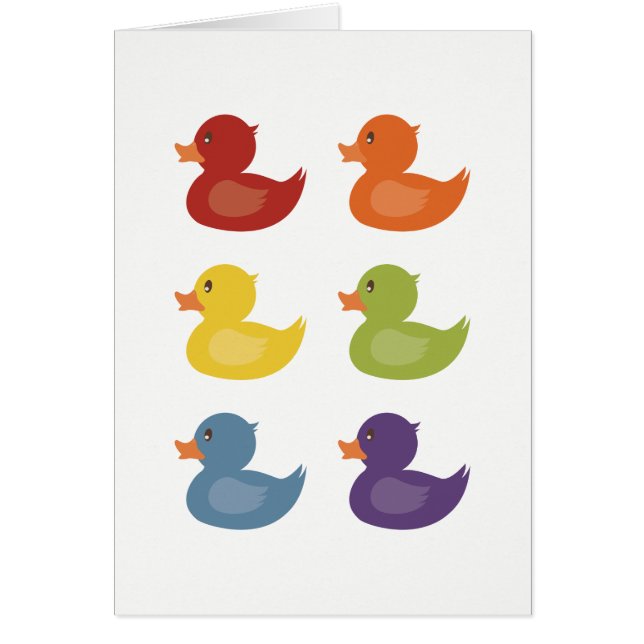 Gummiankor för regnbåge | | på vitbakgrund hälsningskort (Framsidan)