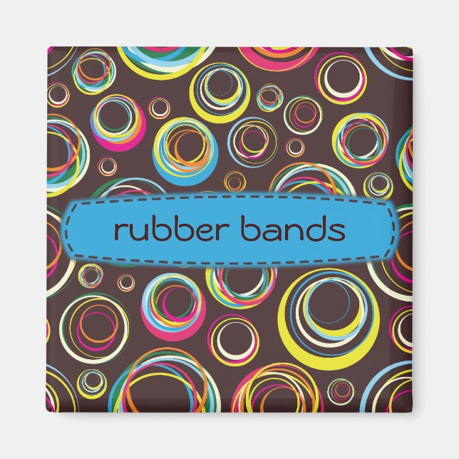 gummiband - blå magnet (Framsidan)