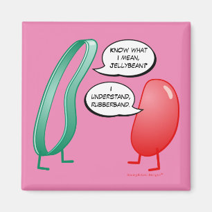 Gummiband och gelé Bean Funny Cute Kids Rhyme Magnet