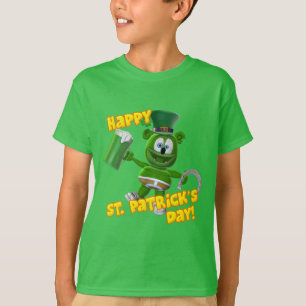 Gummibär (den klibbiga björnen) St Patrick dag T Shirt