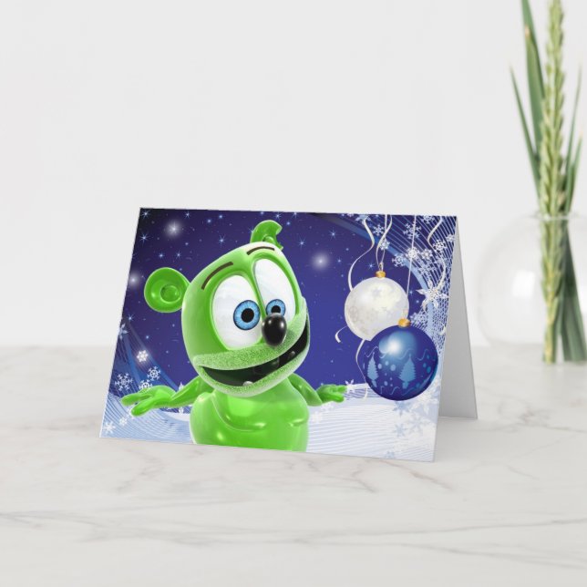 Gummibär julvinterkort, Helgdag Helgkort (Framsida)