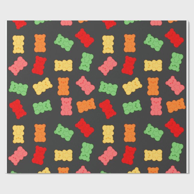 Gummibärsinslagspapper Presentpapper (Platt)