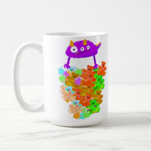 Gummibärssköördmonstrum Kaffemugg (Vänster)