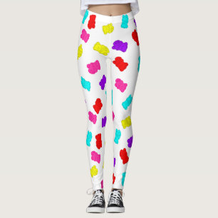 gummibjörnar färglösa regnbågskandy leggings