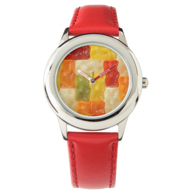 gummibjörnslapp patchwork armbandsur (Framsida)