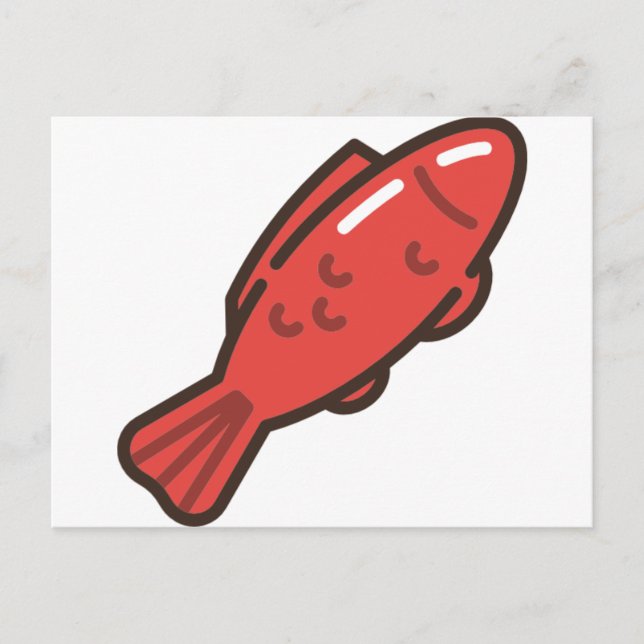 gummifisk vykort (Framsida)