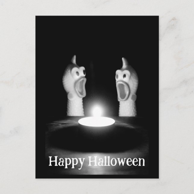 Gummigock Halloween Vykort (Framsida)