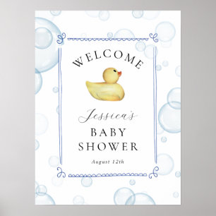 Gummigumma Baby Shower Välkomstskylt Poster