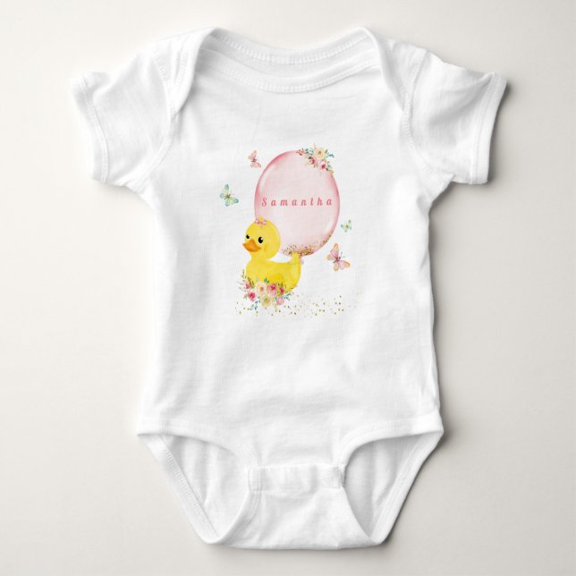 GUMMIGUMMA Flicka Första Födelsedags T-Shirt (Framsida)
