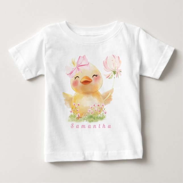 GUMMIGUMMA Tjej Första Födelsedags T-Shirt Bebis (Framsida)