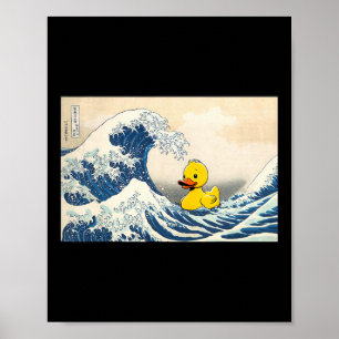 Gummigumman Stor Våg Söt Ducky Duckie Män Kvinnor Poster