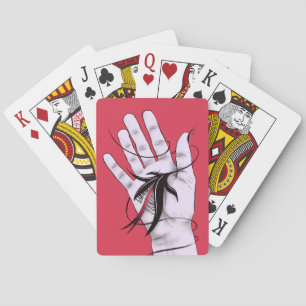 Gummihandfläktsbete för Creepy Art Konstig Casinokort