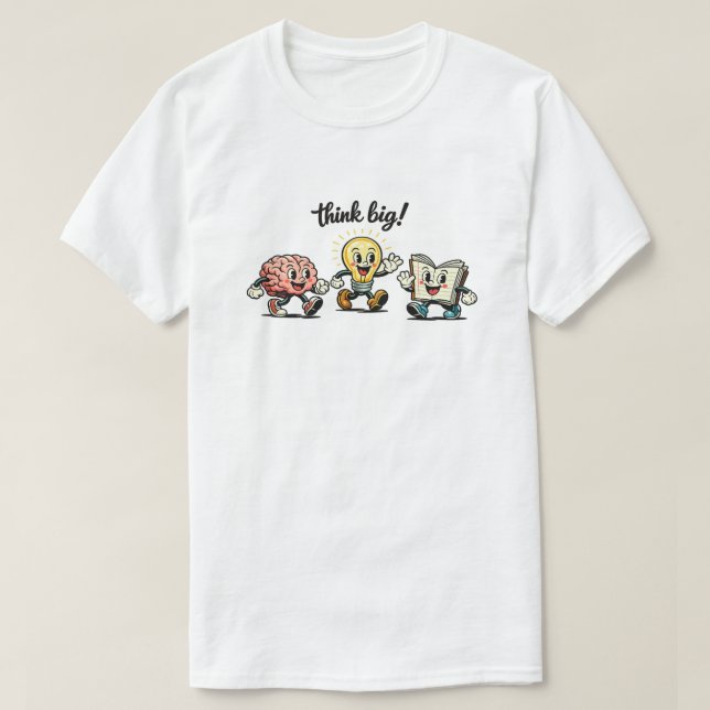 Gummislangsteckning Tänk Stort T Shirt (Design framsida)