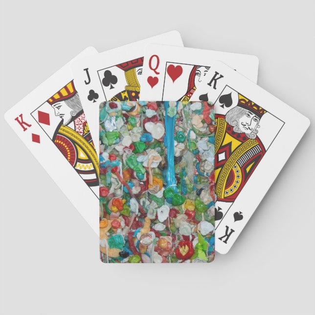 Gummivägg som leker kort casinokort (Baksidan)