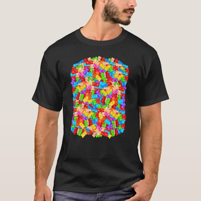 Gummy Bear Bunch Candy T Shirt (Framsida)
