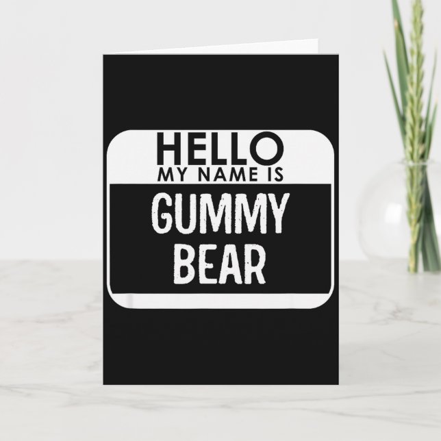 Gummy Bear Costume Funny Easy Last Minute Hallowee Kort (Framsida)