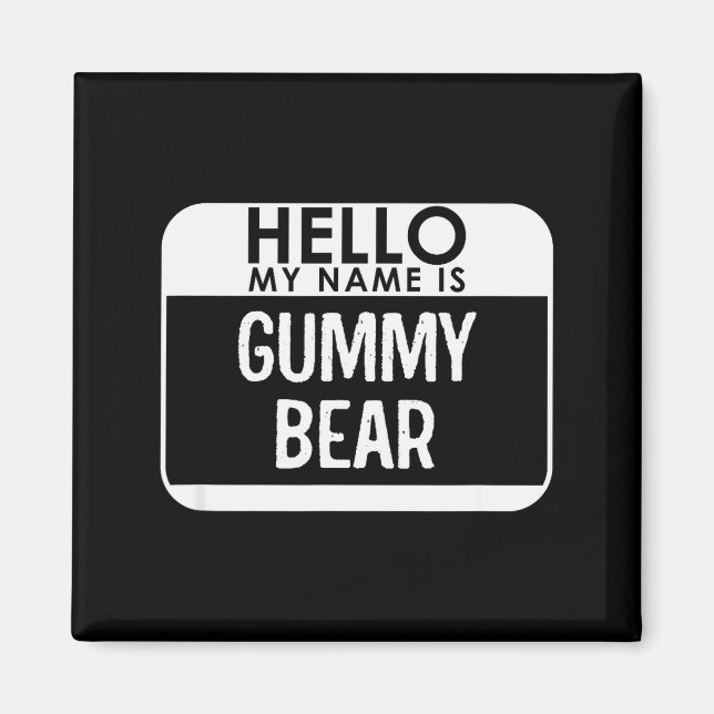 Gummy Bear Costume Funny Easy Last Minute Hallowee Magnet (Framsidan)