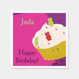 Gummy Bear Cuptårta | Pappra blöjor Pappersservett