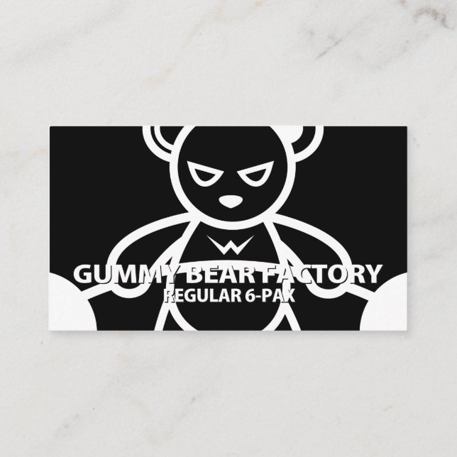 Gummy Bear Factory/gym/fitness Visitkort (Baksida)
