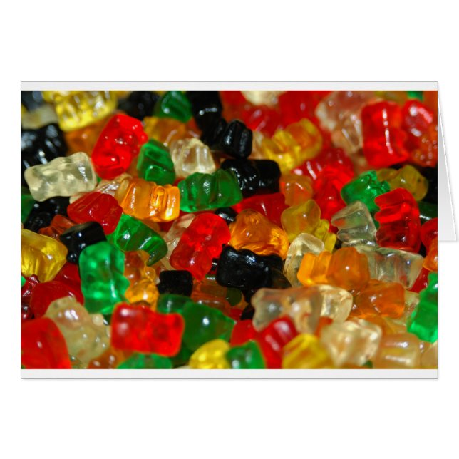 Gummy Bear Hälsningskort (Framsidan Horizontal)
