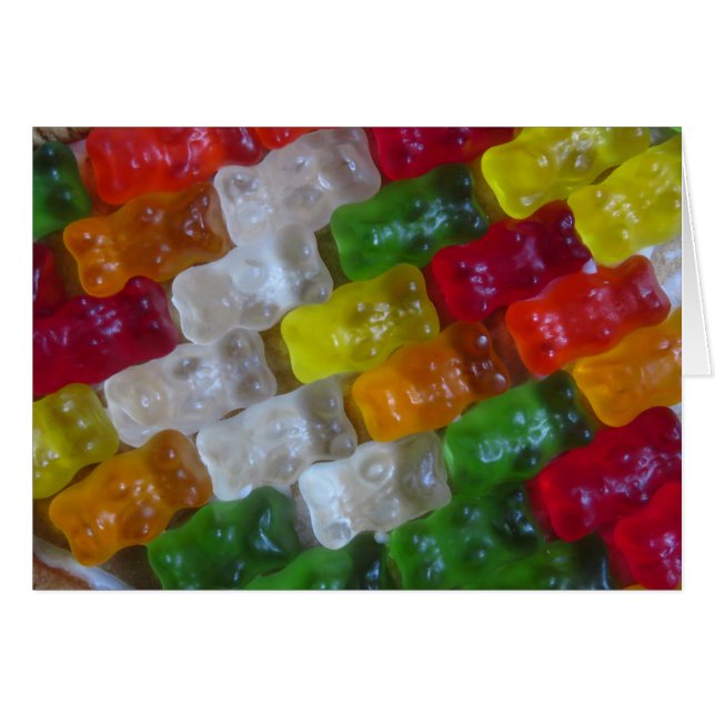 Gummy Bear Mönster Hälsningskort (Framsidan Horizontal)